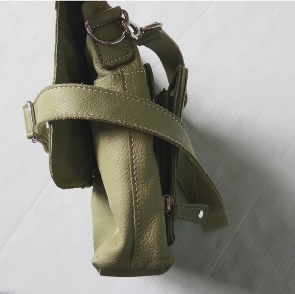 Fossil | Wallet Pocket Bag Womens Green Leather Detachable Strap Crossbody - Picture 11 of 16